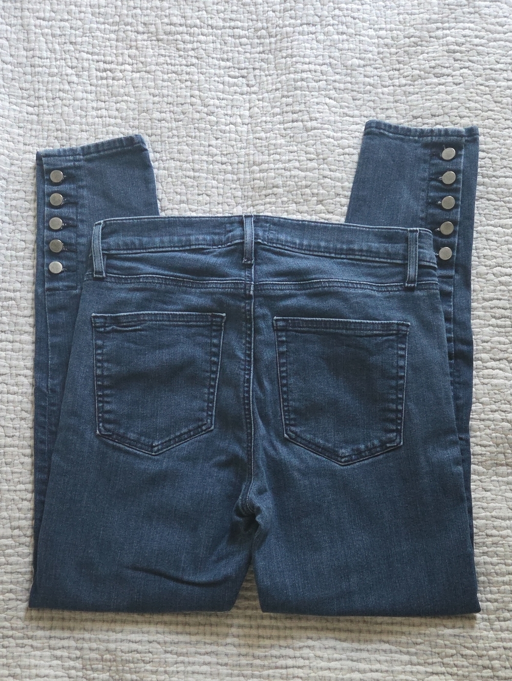 Loft Made With Love Cropped Button Hem Jeans 28/6